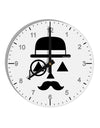 Gentleman Jack-o-lantern 10 InchRound Wall Clock with Numbers-Wall Clock-TooLoud-White-Davson Sales
