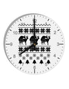 Humping Gay Reindeer 10 InchRound Wall Clock with Numbers-Wall Clock-TooLoud-White-Davson Sales