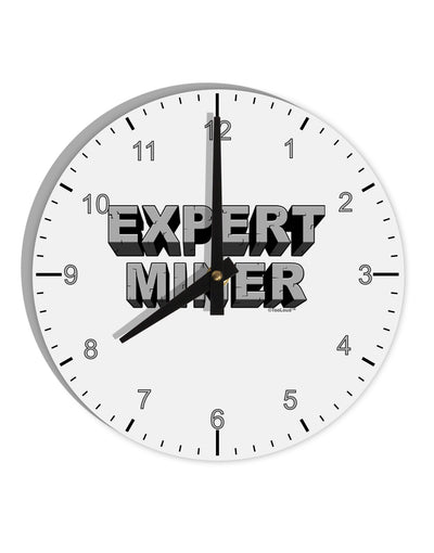 Expert Miner 10 InchRound Wall Clock with Numbers-Wall Clock-TooLoud-White-Davson Sales