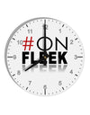 Hashtag On Fleek 10 InchRound Wall Clock with Numbers-Wall Clock-TooLoud-White-Davson Sales