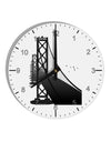 San Francisco Bay Bridge 10 InchRound Wall Clock with Numbers-Wall Clock-TooLoud-White-Davson Sales