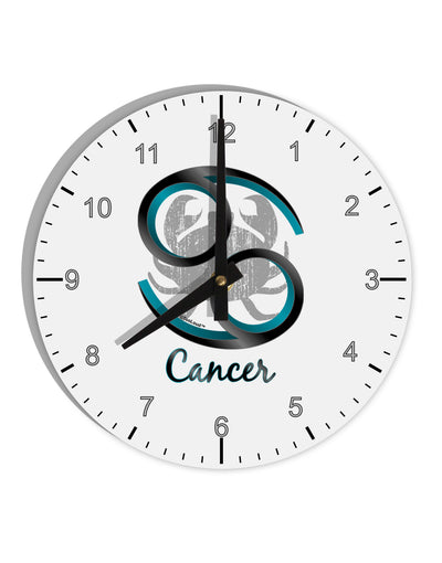Cancer Symbol 10 InchRound Wall Clock with Numbers-Wall Clock-TooLoud-White-Davson Sales