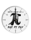 Sen-Pi Wishes You a Rad Pi Day 10 InchRound Wall Clock with Numbers-Wall Clock-TooLoud-White-Davson Sales