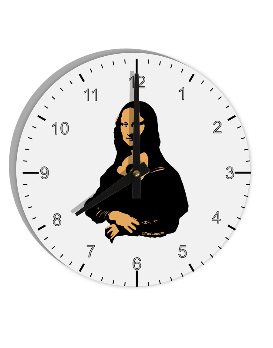 Mona Cutout 10 InchRound Wall Clock with Numbers-Wall Clock-TooLoud-White-Davson Sales