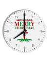 No Happy Holidays&#44; Merry Christmas 10 InchRound Wall Clock with Numbers-Wall Clock-TooLoud-White-Davson Sales