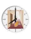 Hotdog in a Hallway 10 InchRound Wall Clock with Numbers by TooLoud-Wall Clock-TooLoud-White-Davson Sales