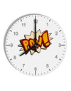 Onomatopoeia POW 10 InchRound Wall Clock with Numbers-Wall Clock-TooLoud-White-Davson Sales