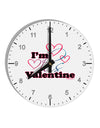 I'm HIS Valentine 10 InchRound Wall Clock with Numbers-Wall Clock-TooLoud-White-Davson Sales