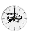 World's Greatest Dad - Sport Style 10 InchRound Wall Clock with Numbers by TooLoud-Wall Clock-TooLoud-White-Davson Sales