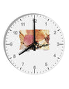 Colorado - Autumn WaterColor Text 10 InchRound Wall Clock with Numbers-Wall Clock-TooLoud-White-Davson Sales