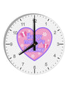 Happy Mother's Day Mommy - Pink 10 InchRound Wall Clock with Numbers by TooLoud-Wall Clock-TooLoud-White-Davson Sales