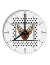 Cool Rudolph Sweater 10 InchRound Wall Clock with Numbers-Wall Clock-TooLoud-White-Davson Sales