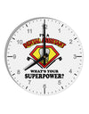 Dental Assistant - Superpower 10 InchRound Wall Clock with Numbers-Wall Clock-TooLoud-White-Davson Sales