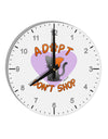 Adopt Don't Shop Cute Kitty 10 InchRound Wall Clock with Numbers-Wall Clock-TooLoud-White-Davson Sales