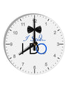 I Said I Do - Groom 10 InchRound Wall Clock with Numbers-Wall Clock-TooLoud-White-Davson Sales