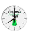 Begins With Christ 10 InchRound Wall Clock with Numbers-Wall Clock-TooLoud-White-Davson Sales