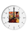 Hello Autumn 10 InchRound Wall Clock with Numbers-Wall Clock-TooLoud-White-Davson Sales