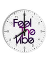 Feel The Vibe 10 InchRound Wall Clock with Numbers-Wall Clock-TooLoud-White-Davson Sales