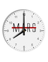 Planet Mars Text Only 10 InchRound Wall Clock with Numbers-Wall Clock-TooLoud-White-Davson Sales