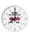 Be My Player 2 10 InchRound Wall Clock with Numbers-Wall Clock-TooLoud-White-Davson Sales