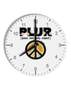 PLUR Daisies 10 InchRound Wall Clock with Numbers-Wall Clock-TooLoud-White-Davson Sales