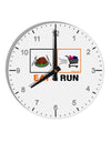 Eat & Run Black Friday 10 InchRound Wall Clock with Numbers-Wall Clock-TooLoud-White-Davson Sales