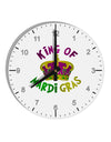 King Of Mardi Gras 10 InchRound Wall Clock with Numbers-Wall Clock-TooLoud-White-Davson Sales