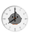 Cute Little Chick - Black 10 InchRound Wall Clock with Numbers by TooLoud-Wall Clock-TooLoud-White-Davson Sales