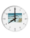 CO Snow Scene Text 10 InchRound Wall Clock with Numbers-Wall Clock-TooLoud-White-Davson Sales