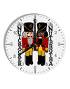 The Nutcracker and Nutbrotha 10 InchRound Wall Clock with Numbers by TooLoud-Wall Clock-TooLoud-White-Davson Sales