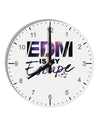 EDM Is My Escape 10 InchRound Wall Clock with Numbers-Wall Clock-TooLoud-White-Davson Sales