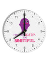 BOOtiful Ghost Purple 10 InchRound Wall Clock with Numbers-Wall Clock-TooLoud-White-Davson Sales