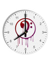 Dripping Bass Symbol 10 InchRound Wall Clock with Numbers-Wall Clock-TooLoud-White-Davson Sales