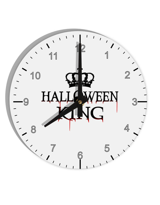 Halloween King 10 InchRound Wall Clock with Numbers by TooLoud-Wall Clock-TooLoud-White-Davson Sales