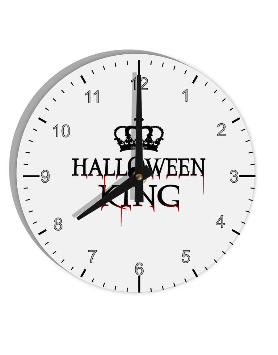 Halloween King 10 InchRound Wall Clock with Numbers by TooLoud-Wall Clock-TooLoud-White-Davson Sales