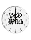 Bad Witch Distressed 10 InchRound Wall Clock with Numbers-Wall Clock-TooLoud-White-Davson Sales