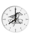 Pegasus Illustration 10 InchRound Wall Clock with Numbers-Wall Clock-TooLoud-White-Davson Sales