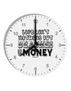 Beaches and Money 10 InchRound Wall Clock with Numbers by TooLoud-Wall Clock-TooLoud-White-Davson Sales