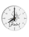 Gemini Constellation 10 InchRound Wall Clock with Numbers-Wall Clock-TooLoud-White-Davson Sales