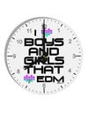 I Heart Boys and Girls That Heart EDM 10 InchRound Wall Clock with Numbers-Wall Clock-TooLoud-White-Davson Sales