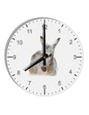 Burro Cutout 10 InchRound Wall Clock with Numbers-Wall Clock-TooLoud-White-Davson Sales