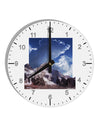 Mountain Pop Out 10 InchRound Wall Clock with Numbers by TooLoud-Wall Clock-TooLoud-White-Davson Sales