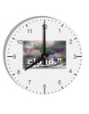 Rainbow in Cloud M Angelou 10 InchRound Wall Clock with Numbers by TooLoud-Wall Clock-TooLoud-White-Davson Sales