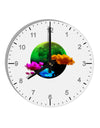 Moon Dream Hallucination 10 InchRound Wall Clock with Numbers-Wall Clock-TooLoud-White-Davson Sales