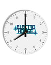 Electro House Bolt 10 InchRound Wall Clock with Numbers-Wall Clock-TooLoud-White-Davson Sales