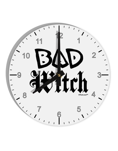 Bad Witch 10 InchRound Wall Clock with Numbers-Wall Clock-TooLoud-White-Davson Sales