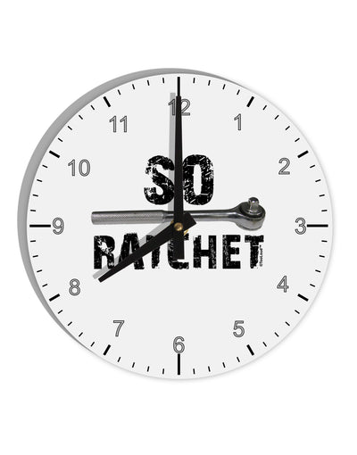 So Ratchet 10 InchRound Wall Clock with Numbers-Wall Clock-TooLoud-White-Davson Sales