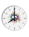 Heart Paint Splatter 10 InchRound Wall Clock with Numbers-Wall Clock-TooLoud-White-Davson Sales