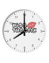 Kiss the Cook With Lips 10 InchRound Wall Clock with Numbers by TooLoud-Wall Clock-TooLoud-White-Davson Sales