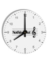 Nothing But Treble Music Pun 10 InchRound Wall Clock with Numbers by TooLoud-Wall Clock-TooLoud-White-Davson Sales